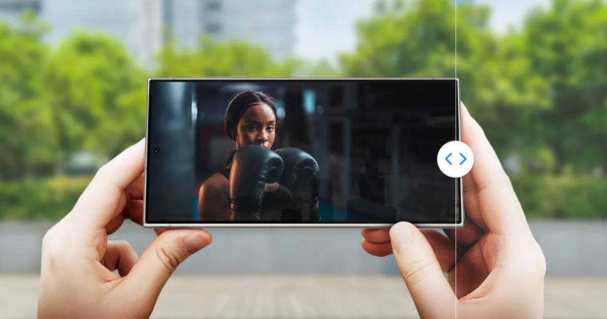 до 75% лучше поглощение различных световых бликов.  Samsung S24 Ultra