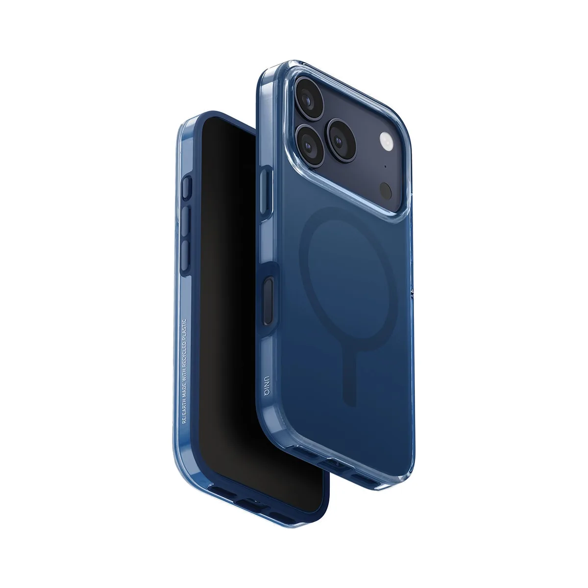 Чехол Uniq Clario с MagSafe для iPhone 17 Pro, синий