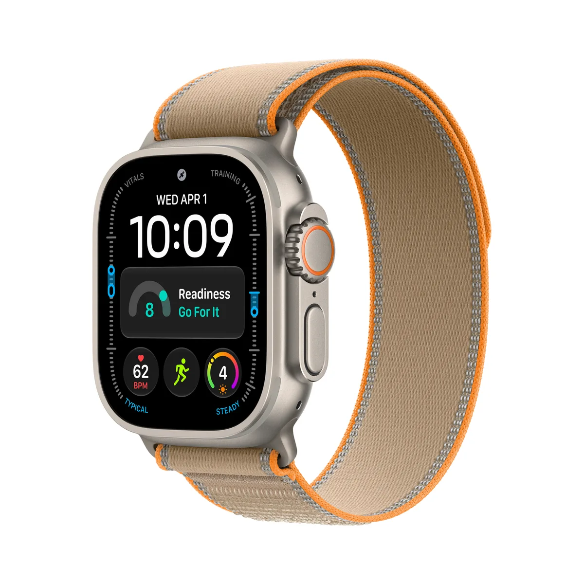 Apple Watch Ultra 4 49mm Natural Titanium Case Sand Trail Loop M/L