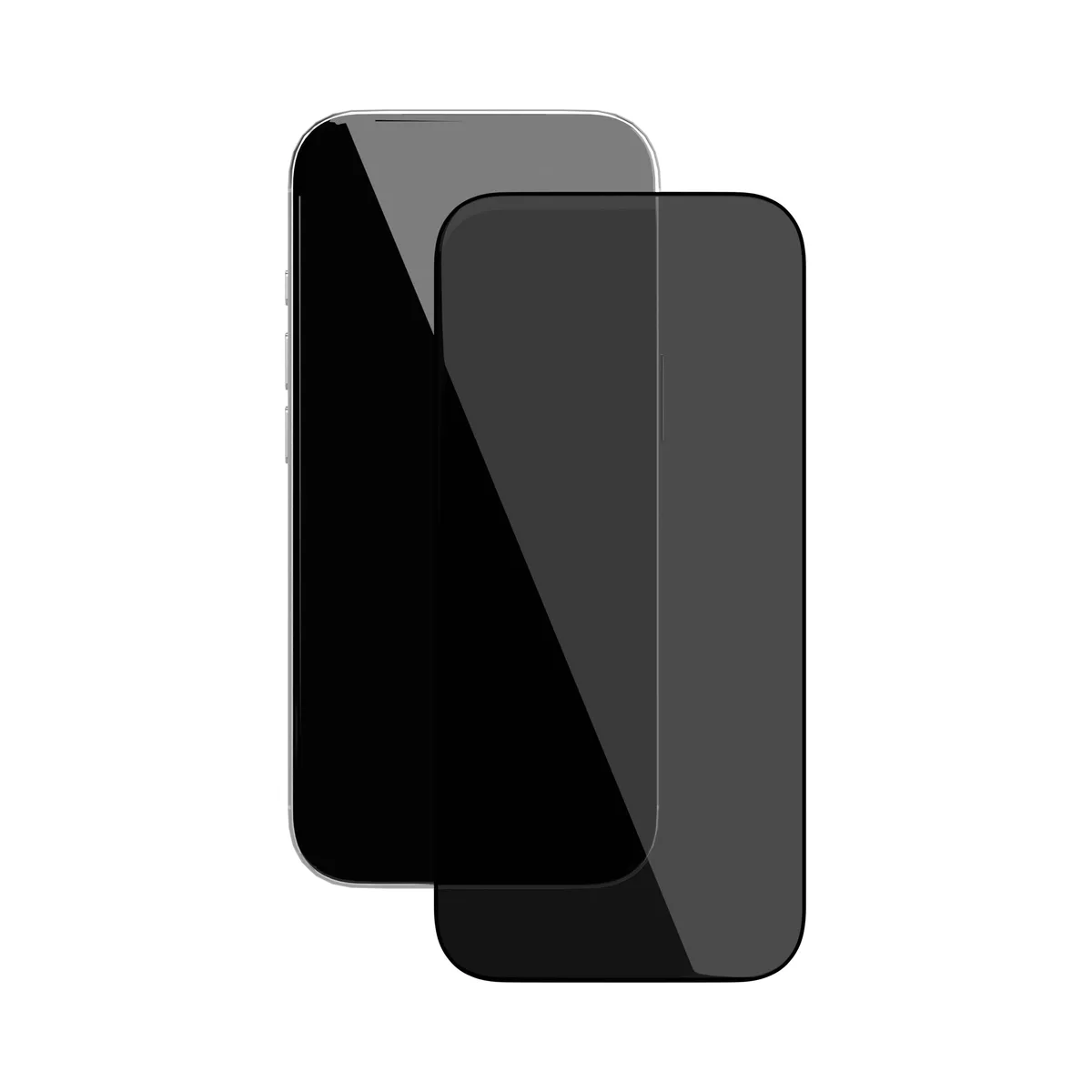 Стекло защитное 2.5D VLP Privacy Glass для iPhone 17/17 Pro/16 Pro с черной рамкой