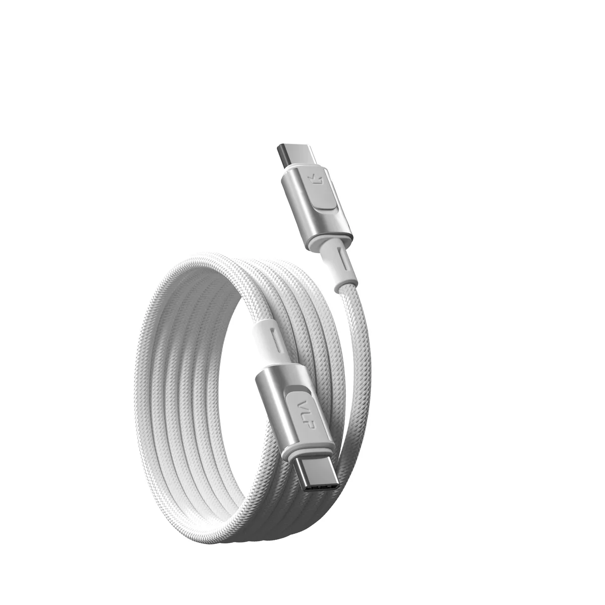 Дата-кабель VLP Force Line Magnet USB-C, 1.5м, 100W USB 2.0, белый