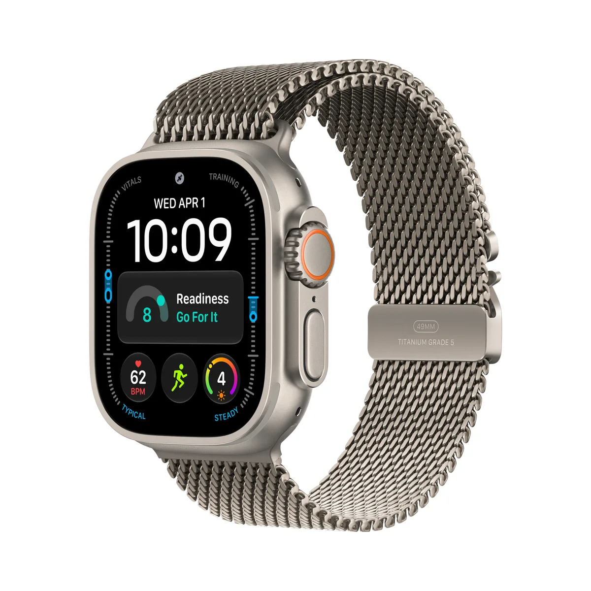 Apple Watch Ultra 4 49mm Natural Titanium Case Natural Milanese Loop L