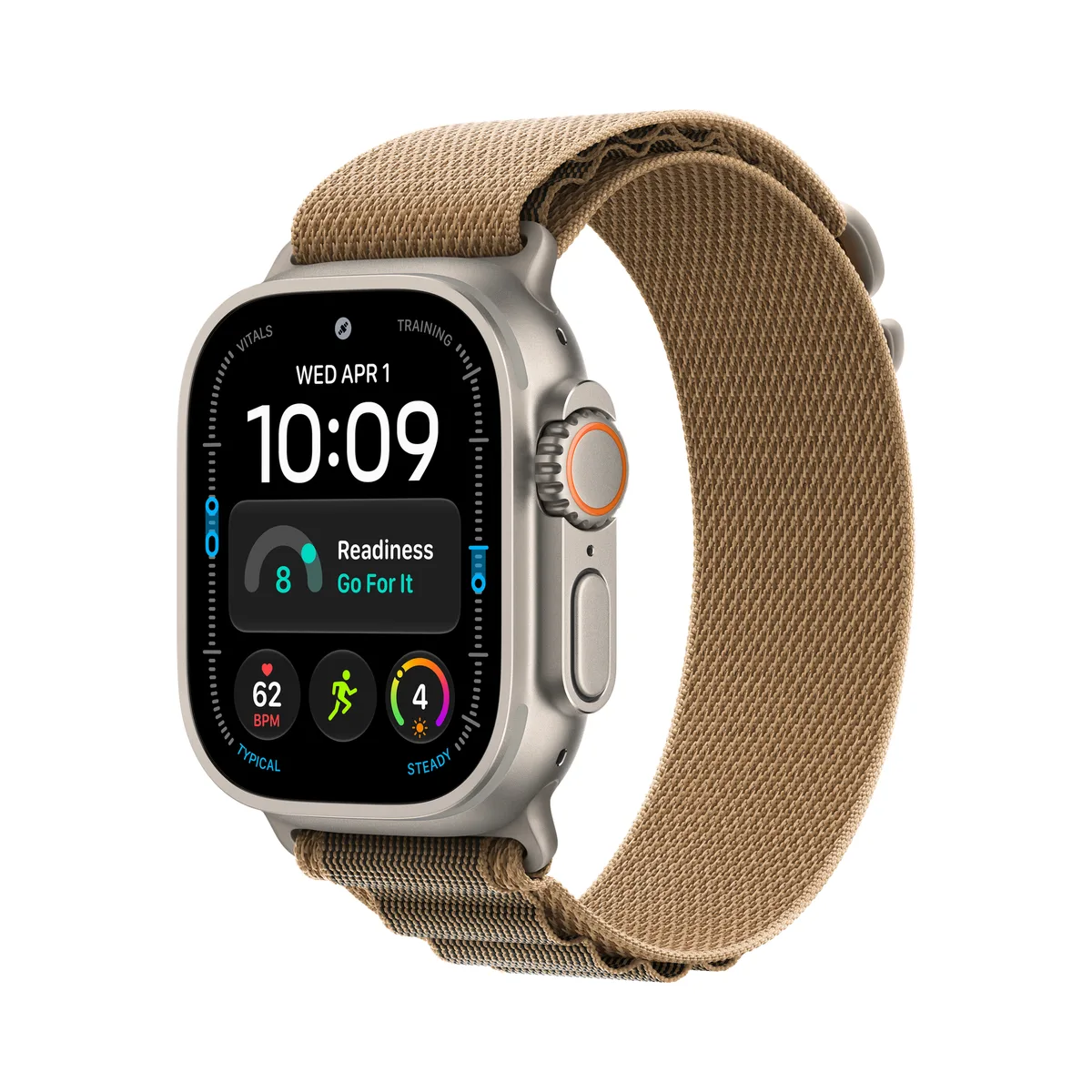 Apple Watch Ultra 4 49mm Natural Titanium Case Desert Alpine Loop M