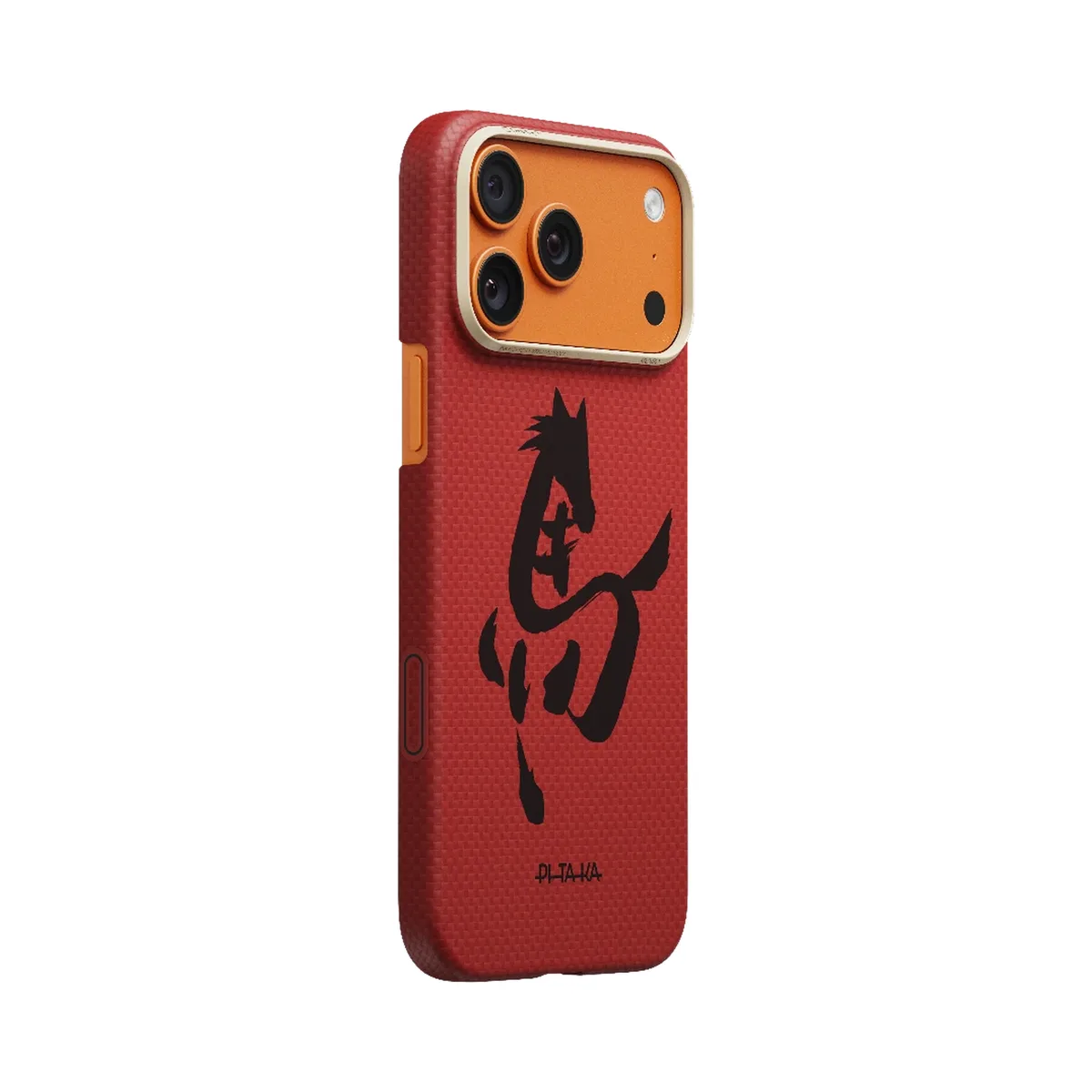 Чехол Pitaka Ink Horse Painting для iPhone 17 Pro Max, красный