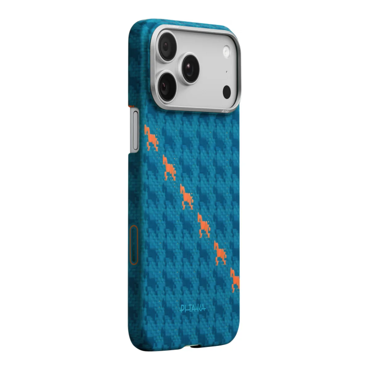 Чехол Pitaka Happiness Rides In PitaTap Edge Case для iPhone 17 Pro Max, синий