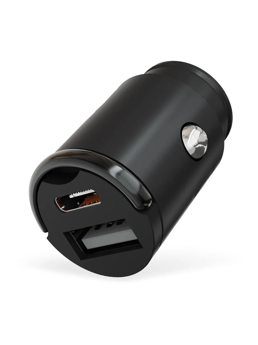Автомобильное зарядное устройство VLP С-Power 45W USB-C+USB-A, PD, QC, черный