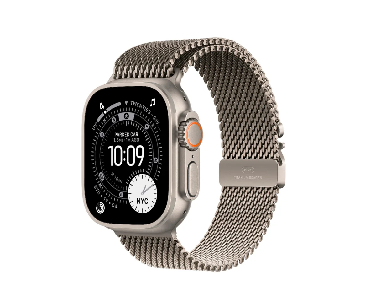 Ultra 3 49mm Natural Titanium Case Natural Milanese Loop