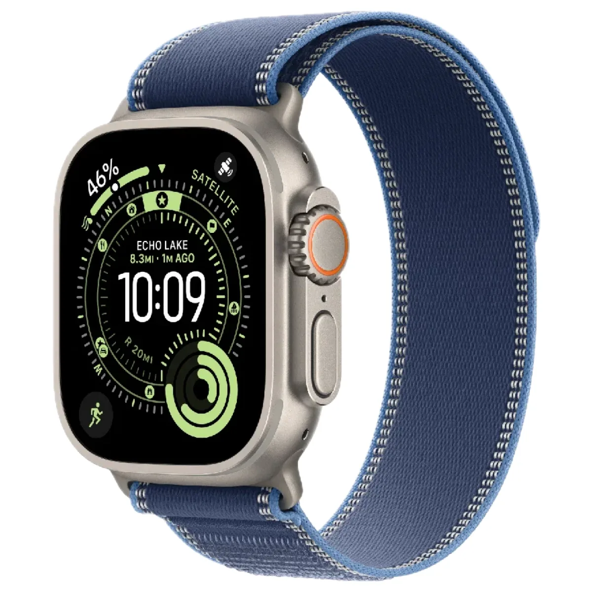 Ultra 3 49mm Natural Titanium Case Blue Trail Loop