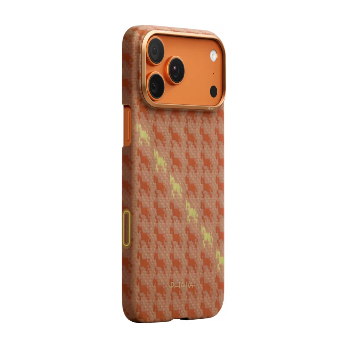 Чехол Pitaka Happiness Rides In PitaTap Edge Case для iPhone 17 Pro Max, оранжевый