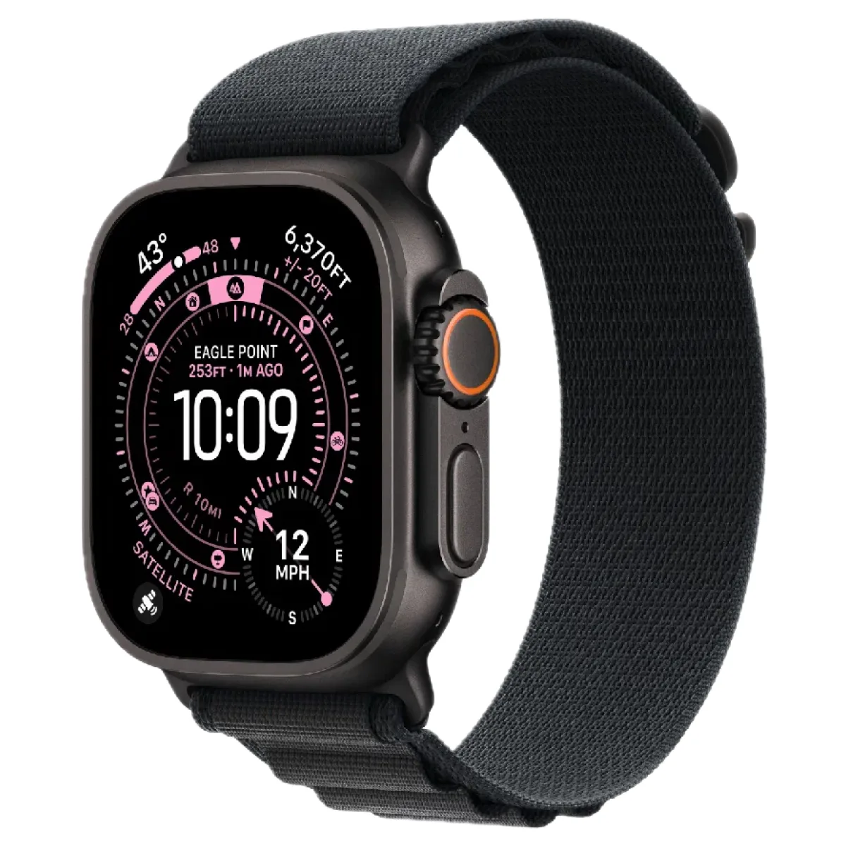 Ultra 3 49mm Black Titanium Case Blue Alpine Loop M