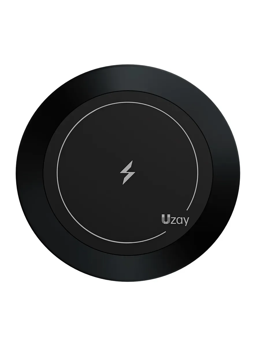 Держатель автомобильный Uzay Magnet Car Mount с беспроводной зарядкой, черный, Black